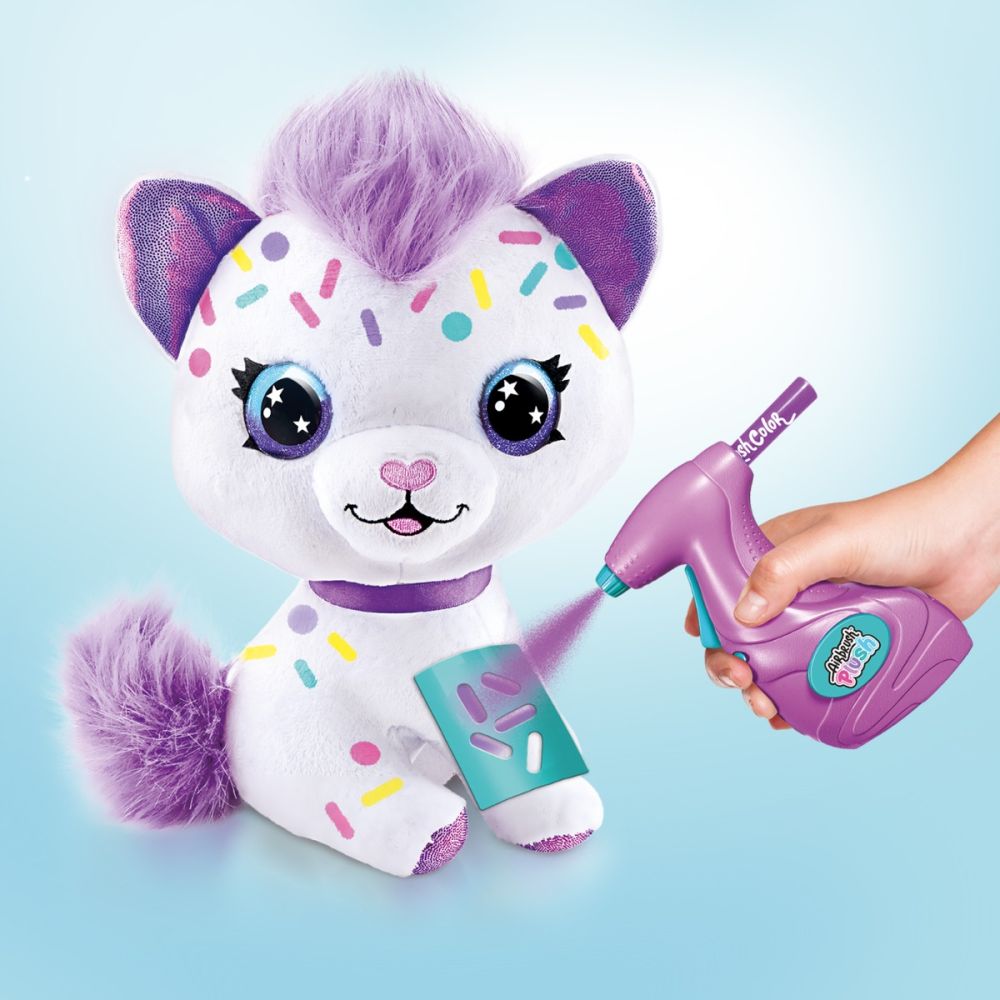 Jucarie de plus de colorat, Airbrush Plush, Kitty