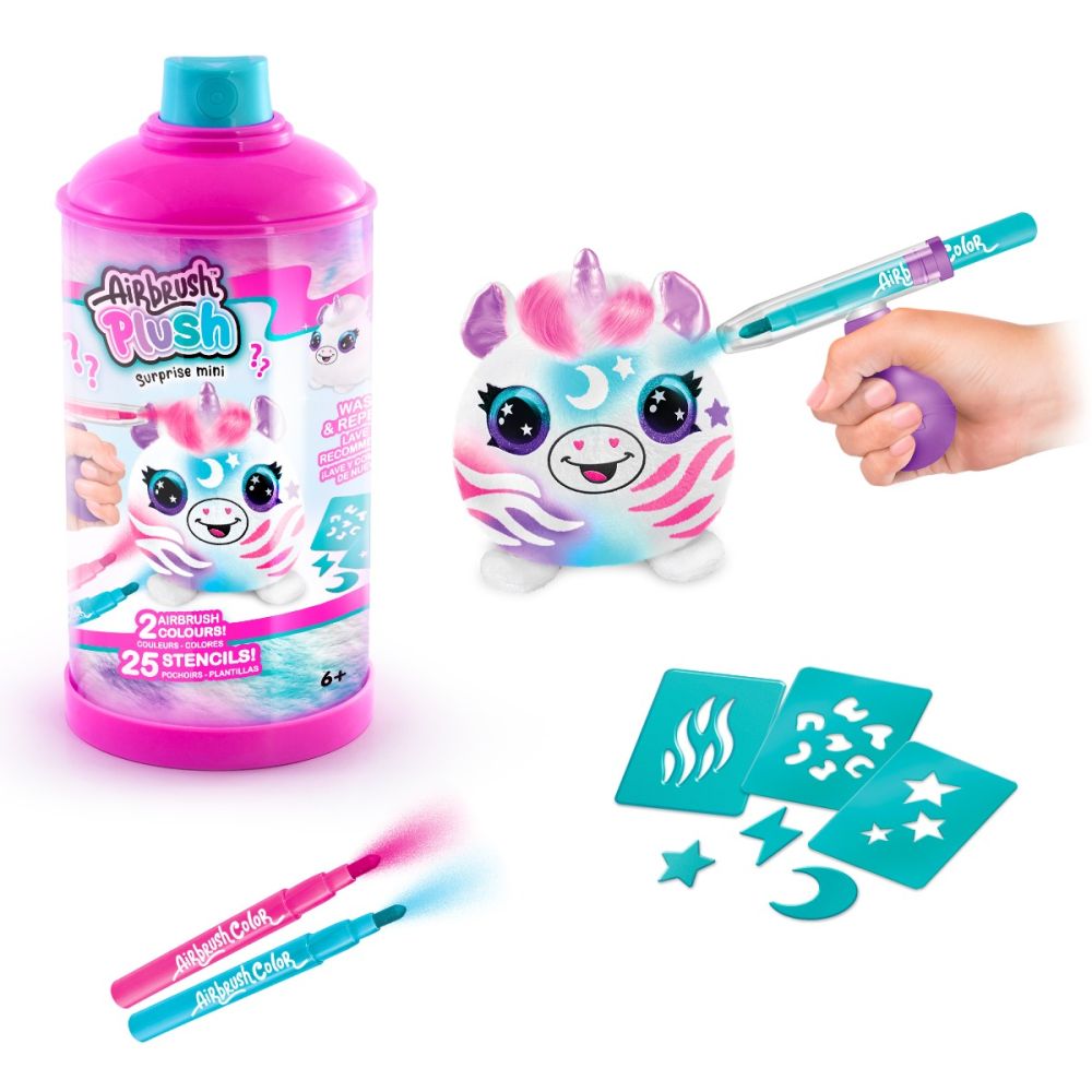 Mini jucarie de plus surpriza, Airbrush Plush
