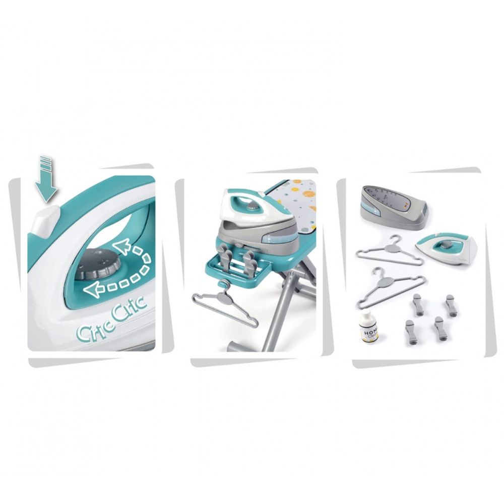 Set masa cu fier de calcat, Smoby, 9 accesorii