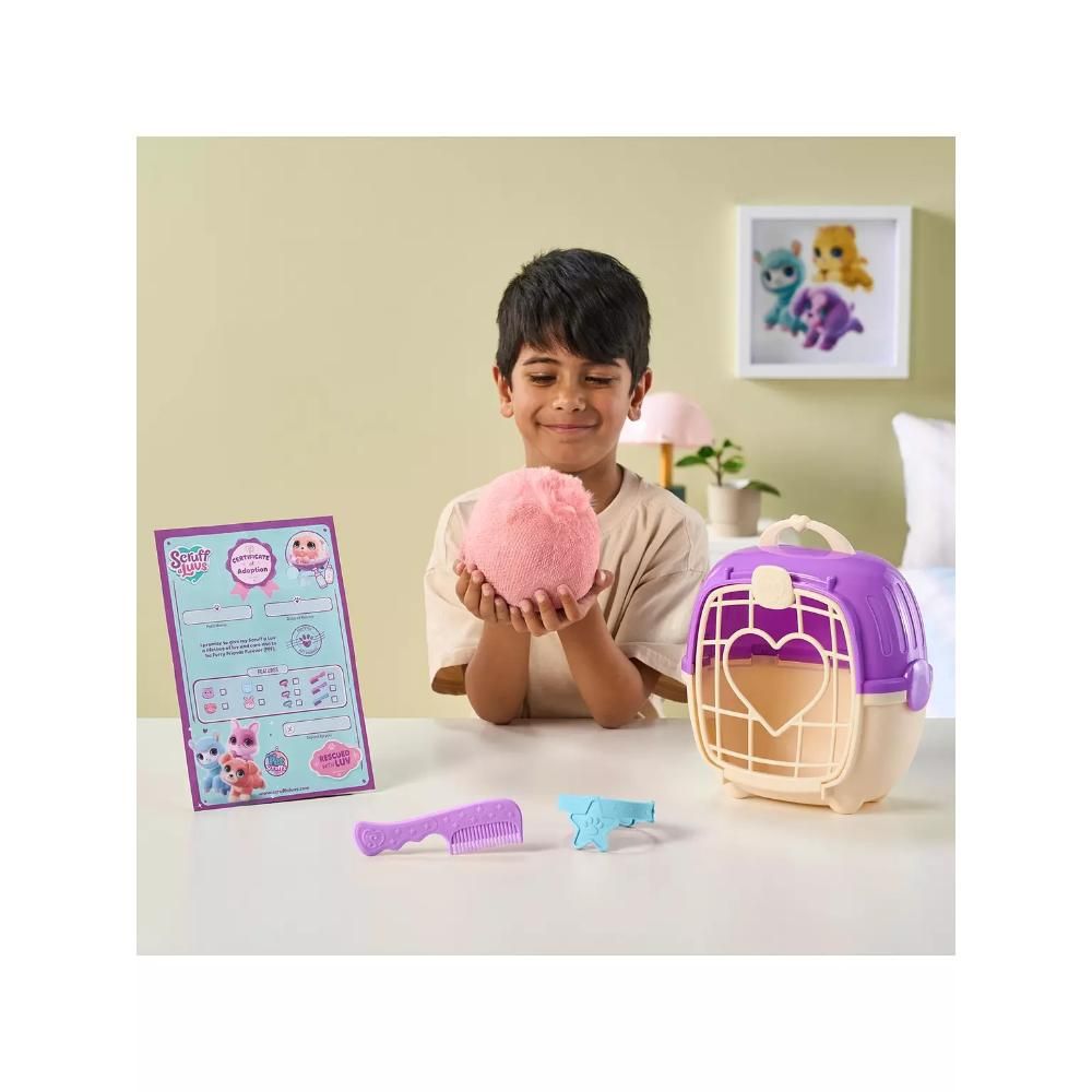 Set de joaca cu jucarie de plus surpriza, Scruff A Luvs, Animalut, S3