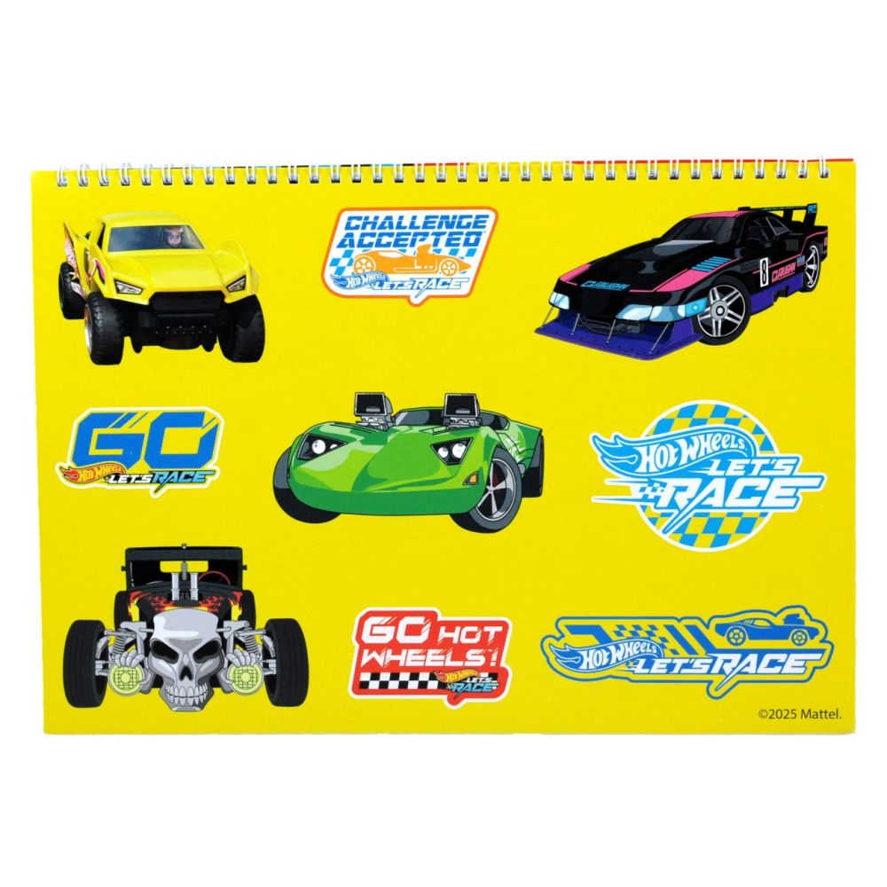 Bloc de desen si stickere, Hot Wheels, Challenge Accepted, 40 file