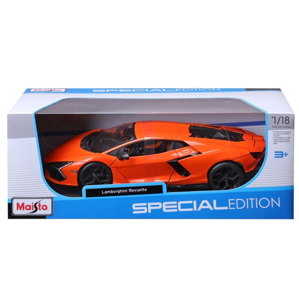 Masina din metal, Maisto, Lamborghini Revuelto, 1:18, Portocaliu
