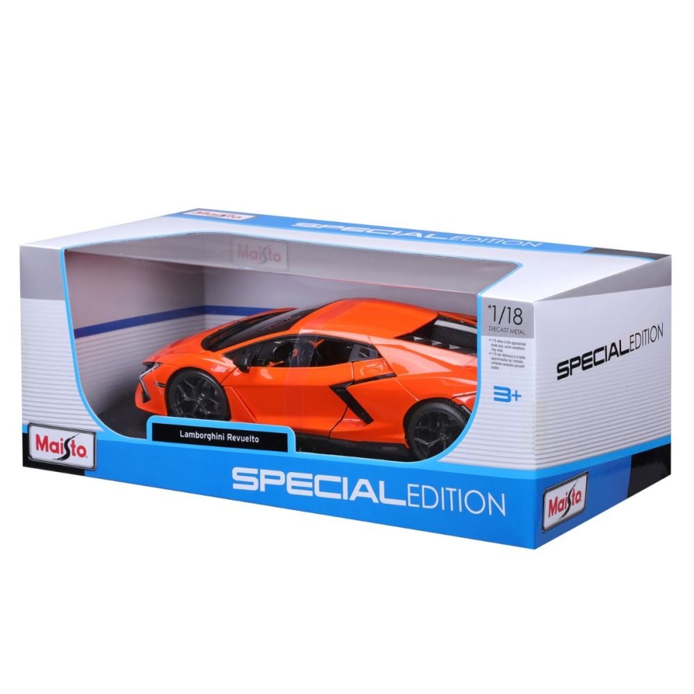 Masina din metal, Maisto, Lamborghini Revuelto, 1:18, Portocaliu