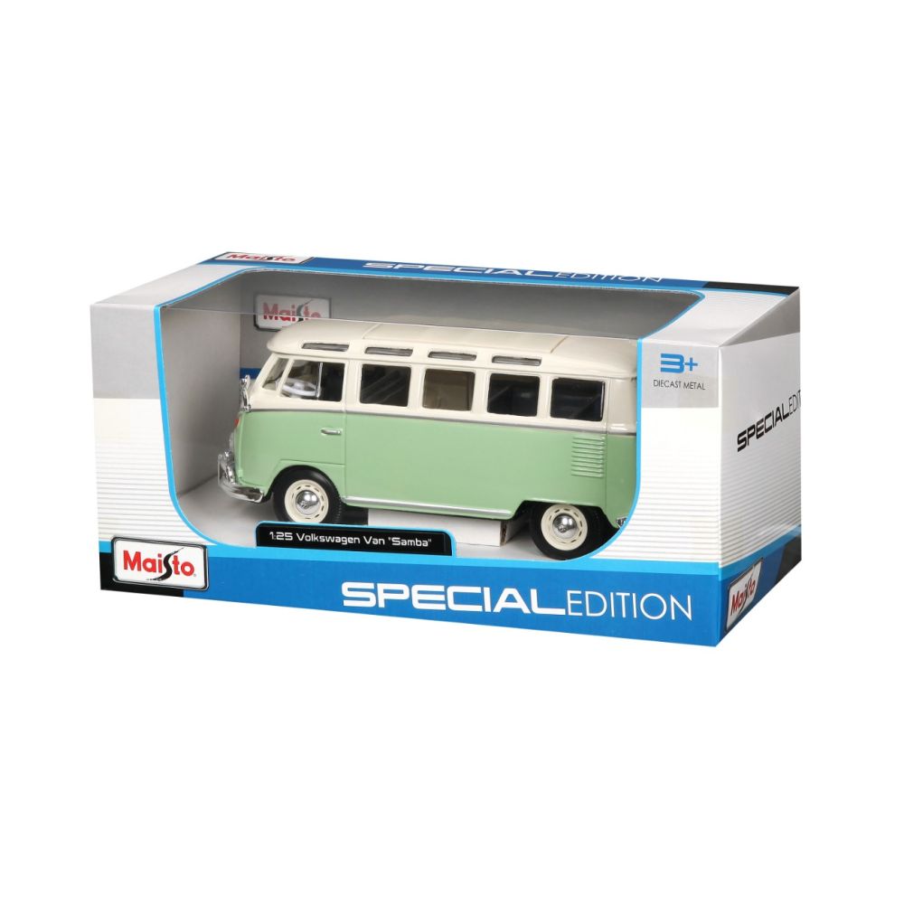 Masina din metal, Maisto, Volkswagen Van Samba, 1:25, Verde