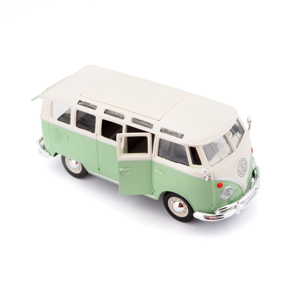 Masina din metal, Maisto, Volkswagen Van Samba, 1:25, Verde