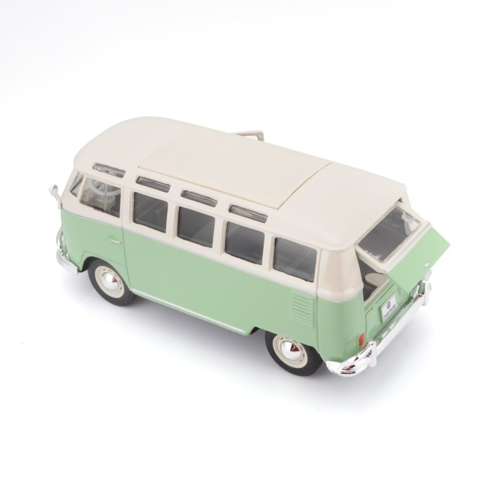 Masina din metal, Maisto, Volkswagen Van Samba, 1:25, Verde
