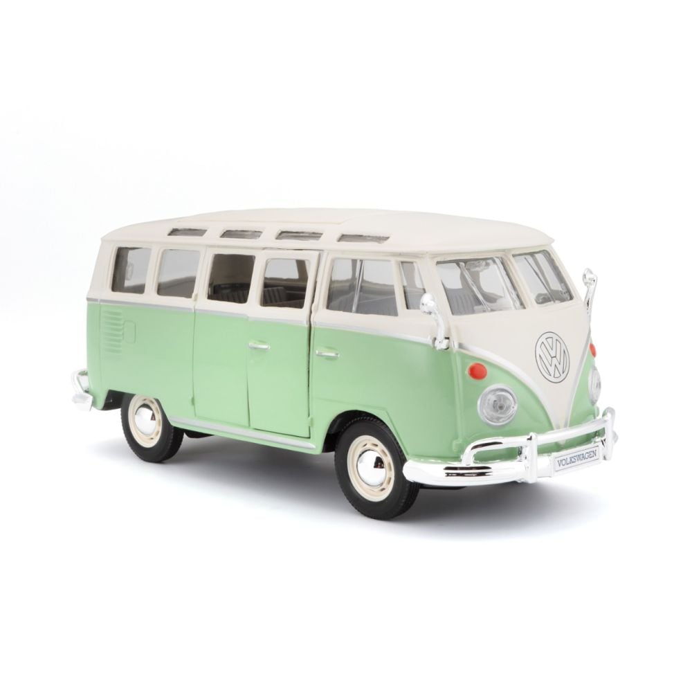 Masina din metal, Maisto, Volkswagen Van Samba, 1:25, Verde