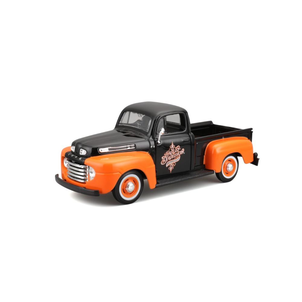 Set masina si motocicleta, Maisto, H-D Custom, 1948 Ford F1 Pick Up si 1958 FLH Duo Glide, 1:24