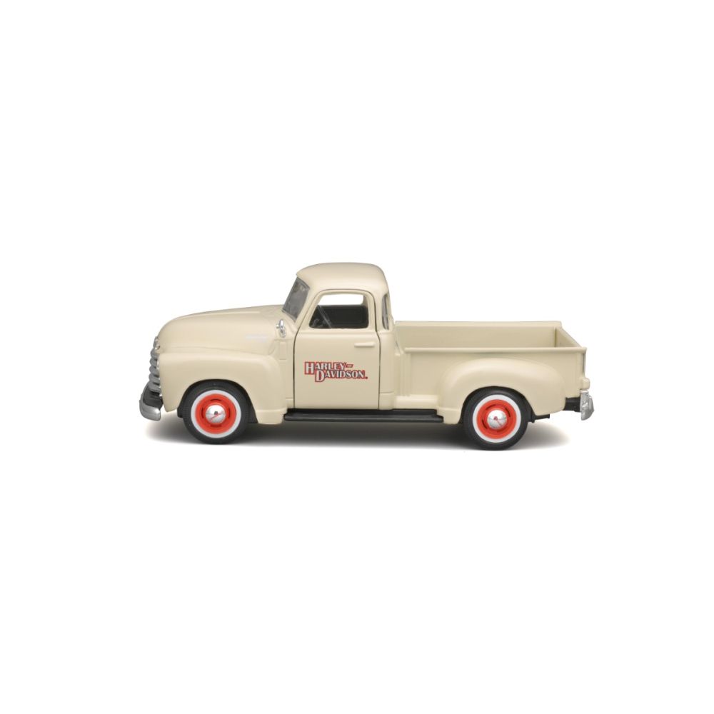 Set masina si motocicleta, Maisto, H-D Custom, 1950 Chevrolet 3100 Pick Up 1:25 si 2001 FLSTS Heritage Springer, 1:24