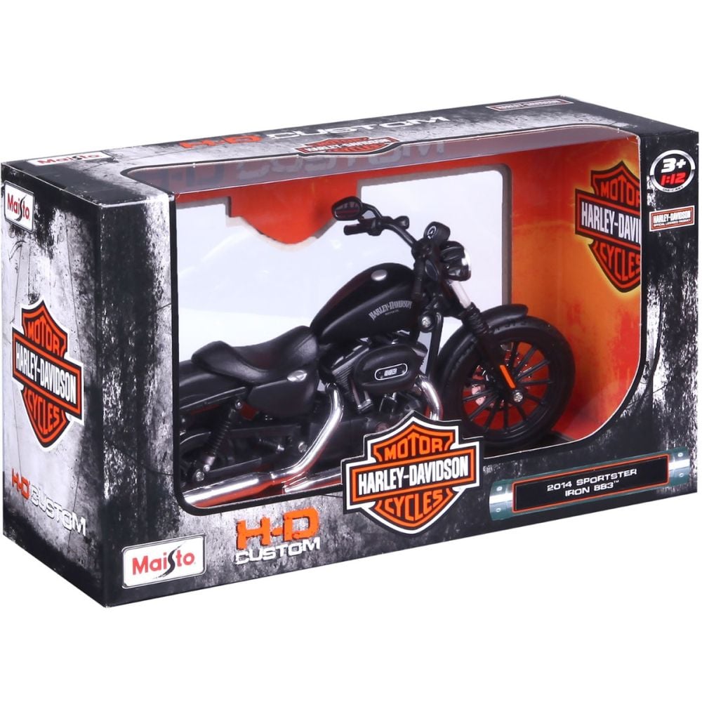 Motocicleta metalica, Maisto, Harley-Davidson, 2014 Sportster Iron 883, 1:12