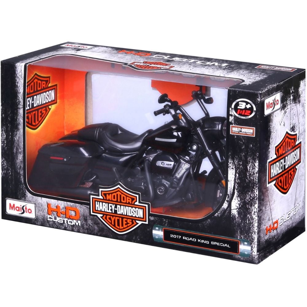 Motocicleta metalica, Maisto, Harley-Davidson, 2017 Road King Special, 1:12