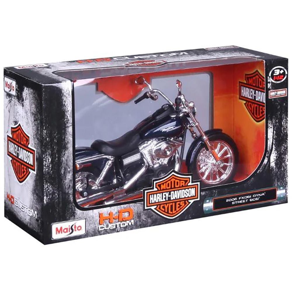 Motocicleta metalica, Maisto, Harley-Davidson, 2006 FXDBI Dyna Street Bob, 1:12