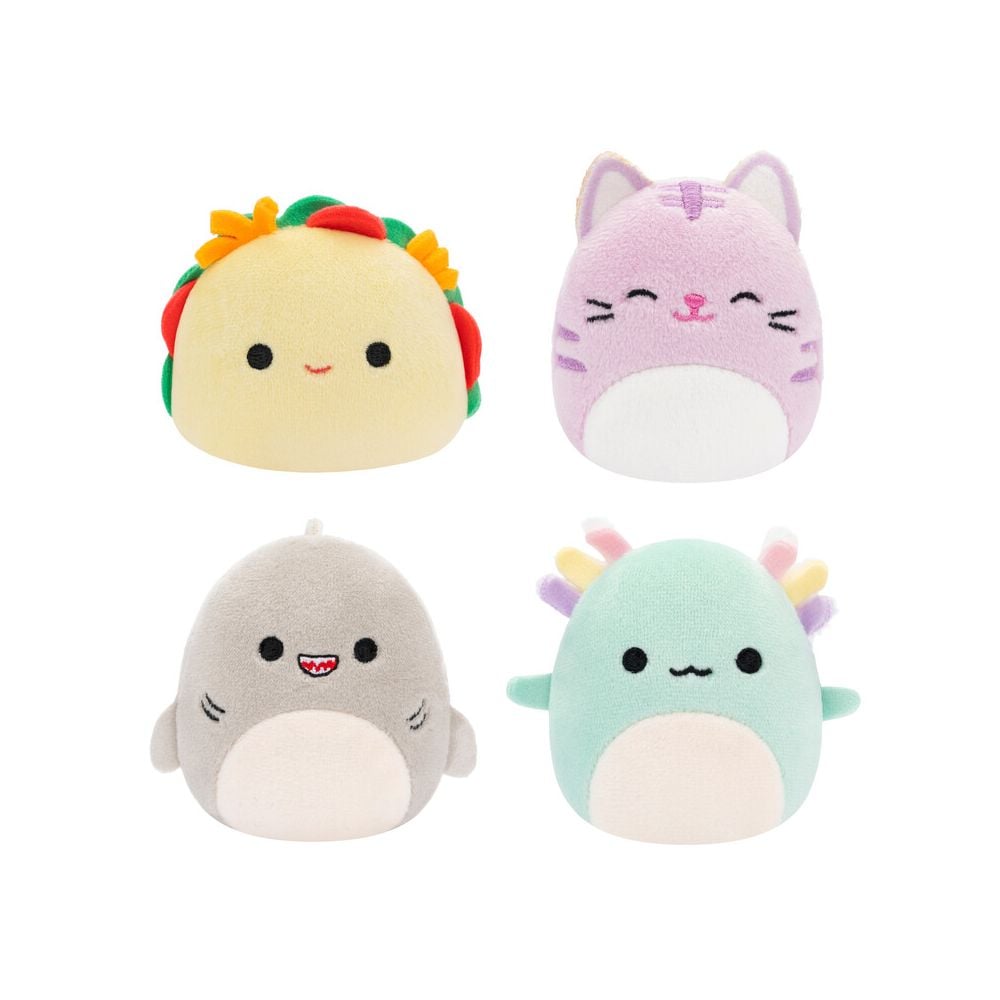 Set 4 jucarii de plus, Squishmallows, Micromallows