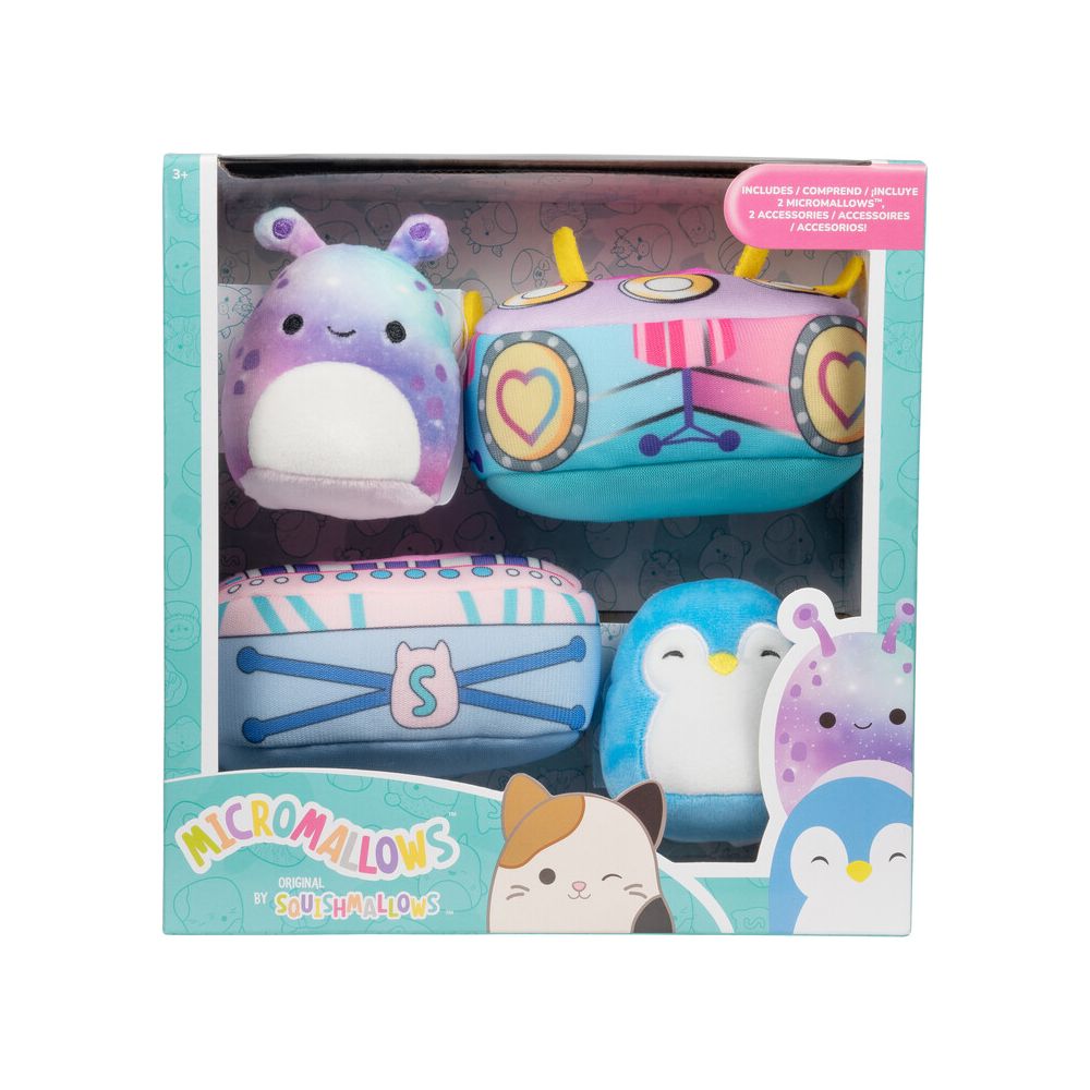Set 2 jucarii de plus cu accesorii, Squishmallows, Micromallows