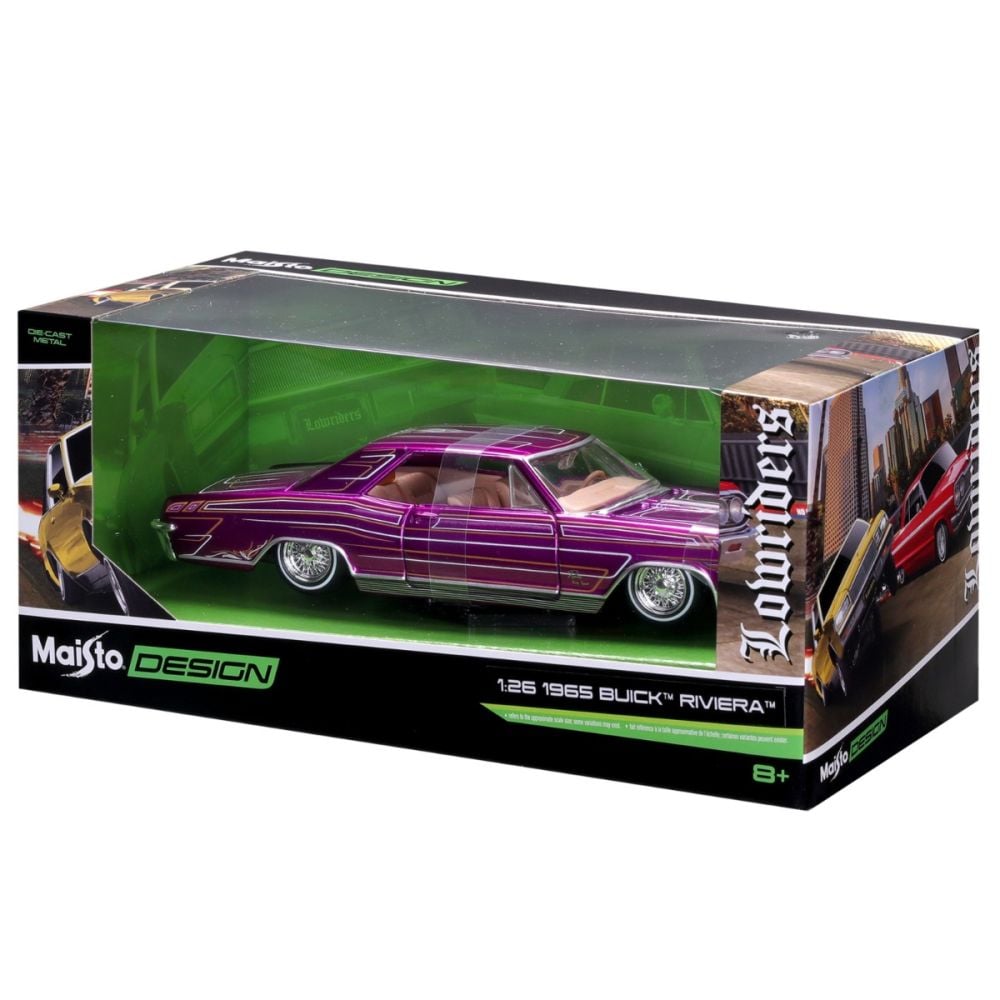 Masina din metal, Maisto, Lowrider, 1965 Buick Riviera, 1:26