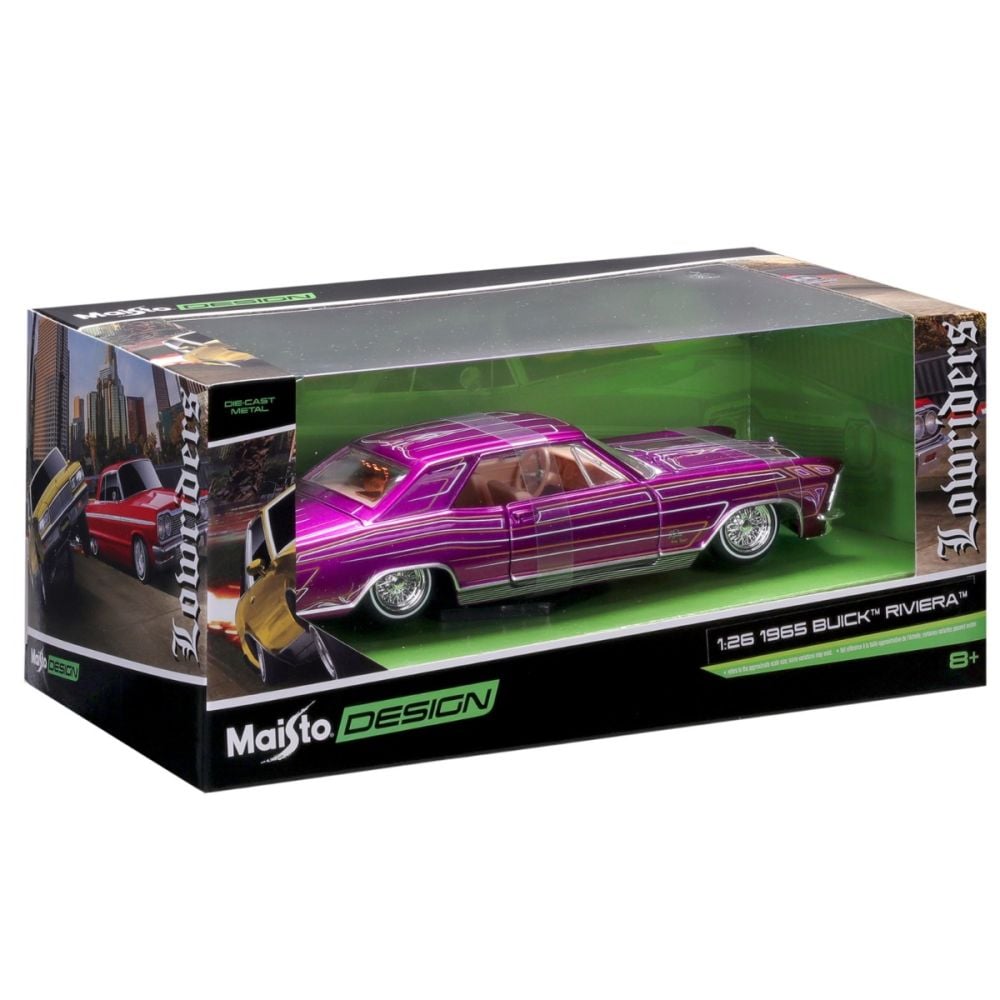 Masina din metal, Maisto, Lowrider, 1965 Buick Riviera, 1:26
