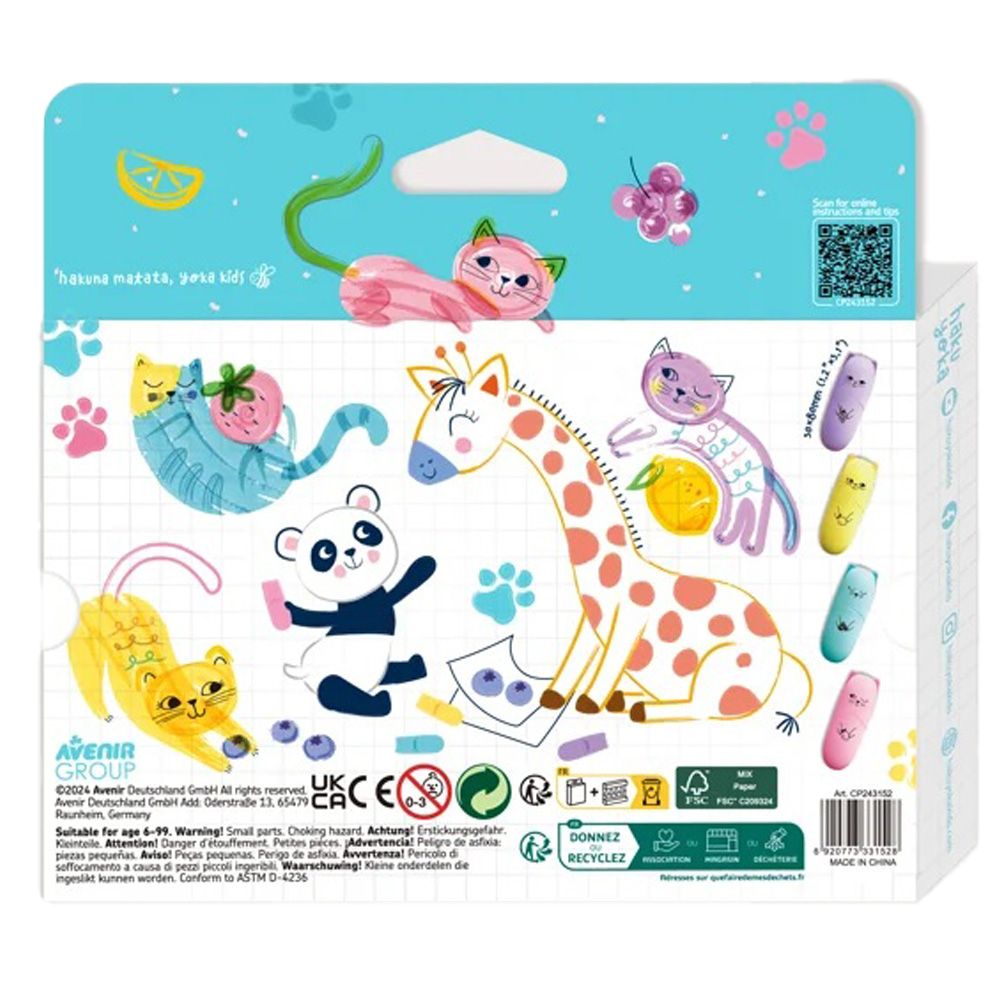 Set 4 mini markere parfumate, Avenir, Meow Meow