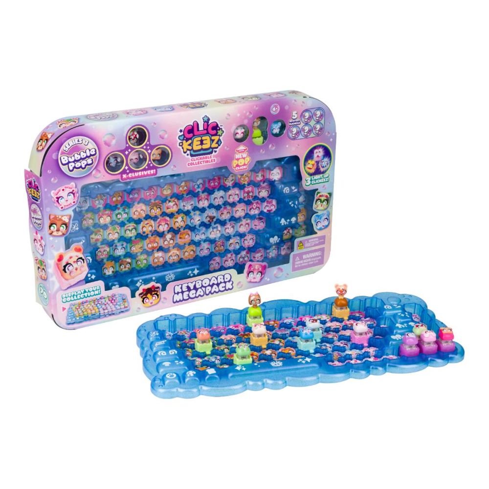Set taste decorative, Clickeez, Keyboard Mega Pack, Bubble Pops Seria 3