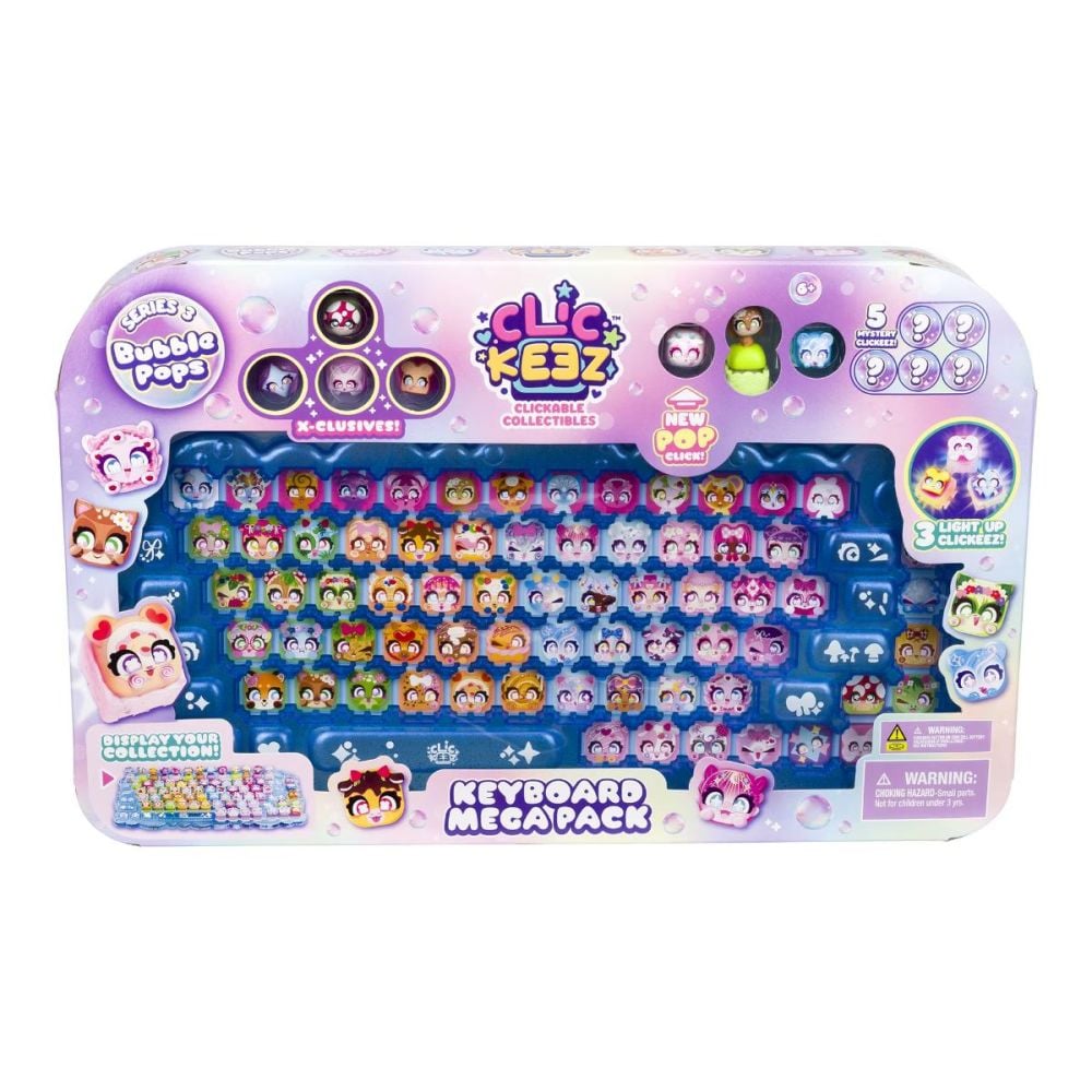 Set taste decorative, Clickeez, Keyboard Mega Pack, Bubble Pops Seria 3