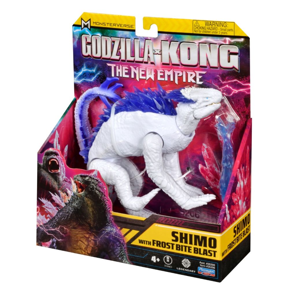 Figurina articulata cu accesoriu, Monsterverse, Shimo with Frost Bite Blast, 15 cm
