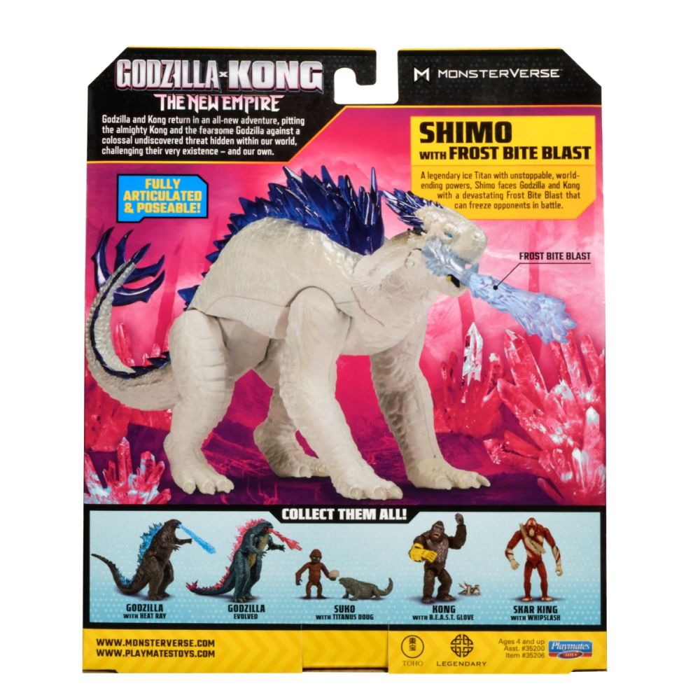 Figurina articulata cu accesoriu, Monsterverse, Shimo with Frost Bite Blast, 15 cm