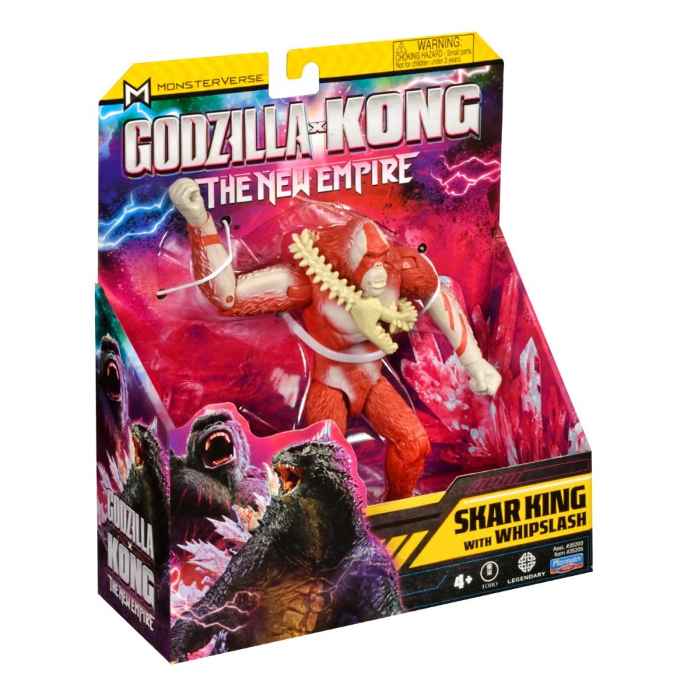 Figurina articulata cu accesoriu, Monsterverse, Skar King with Whipslash, 15 cm