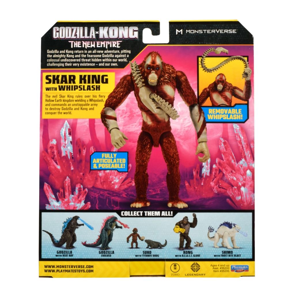 Figurina articulata cu accesoriu, Monsterverse, Skar King with Whipslash, 15 cm