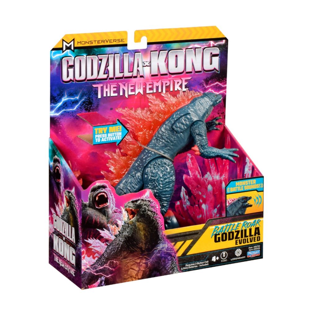 Figurina articulata cu sunete, Monsterverse, Battle Roar, Godzilla Evolved, 18 cm