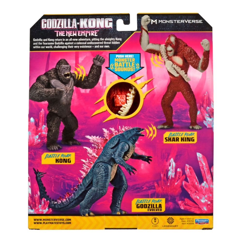 Figurina articulata cu sunete, Monsterverse, Battle Roar, Skar King, 18 cm