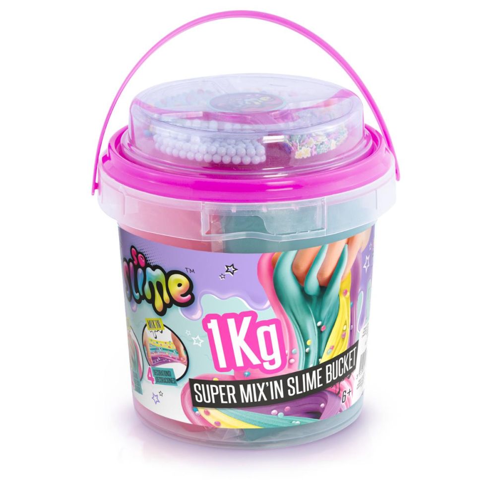 Galetusa cu slime si decoratiuni, So Slime DIY, Super Mix, 1 kg