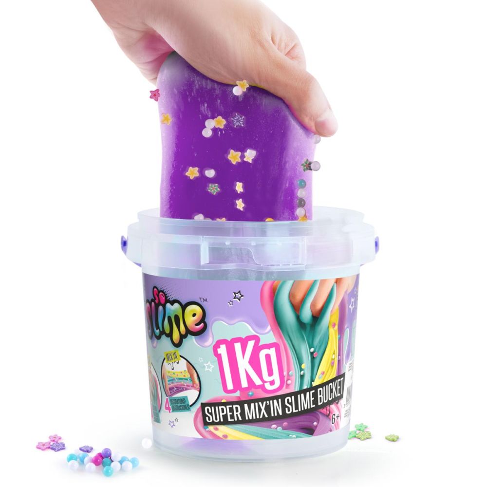 Galetusa cu slime si decoratiuni, So Slime DIY, Super Mix, 1 kg