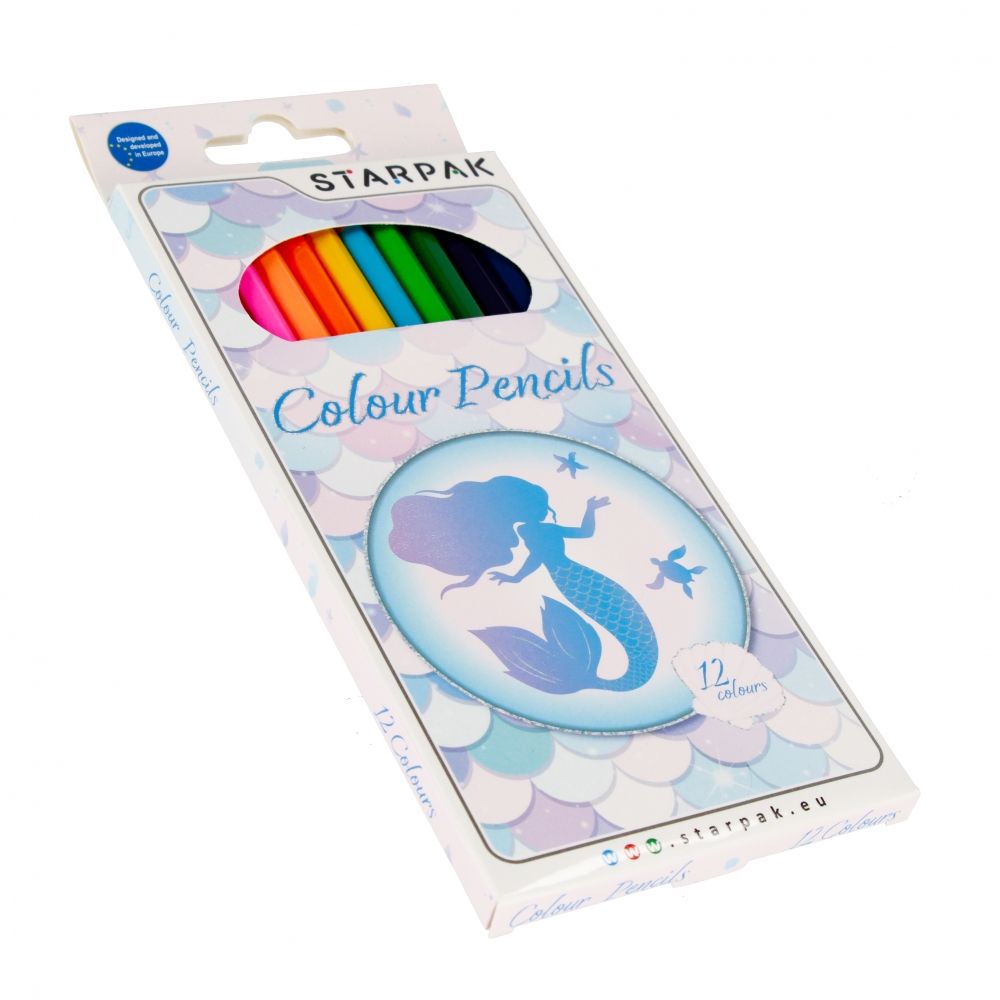 Creioane colorate, Starpak, Mermaid, 12 buc