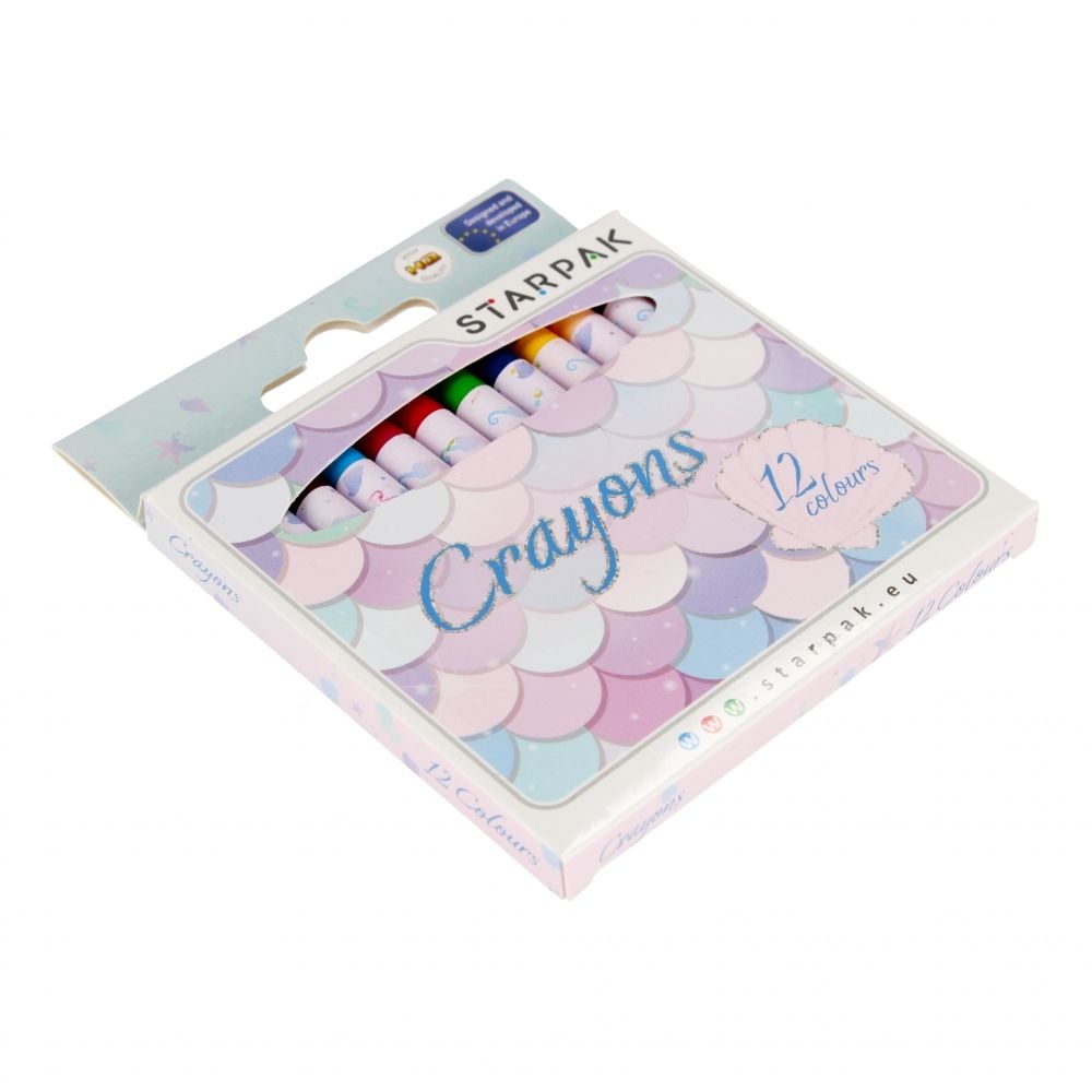 Creioane colorate cerate, Starpak, Mermaid, 12 buc