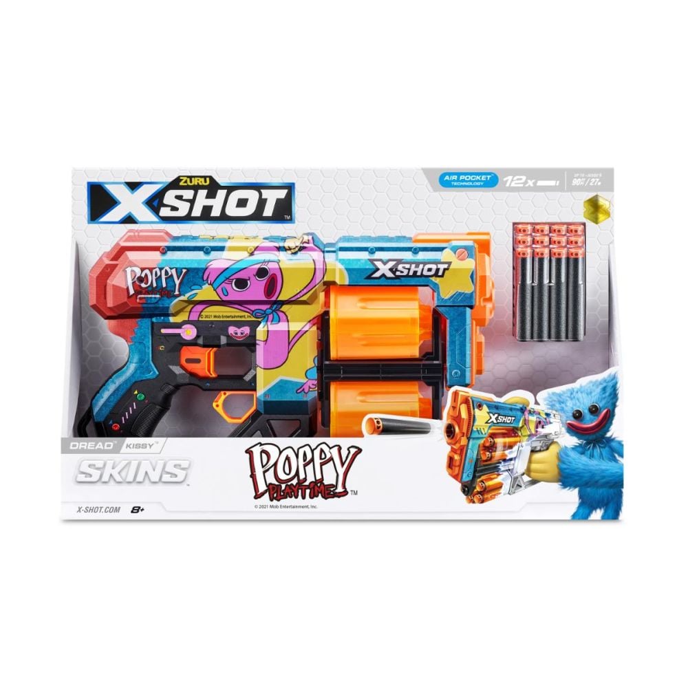 Blaster X-Shot, Excel Skins Dread, Kissy, 12 proiectile