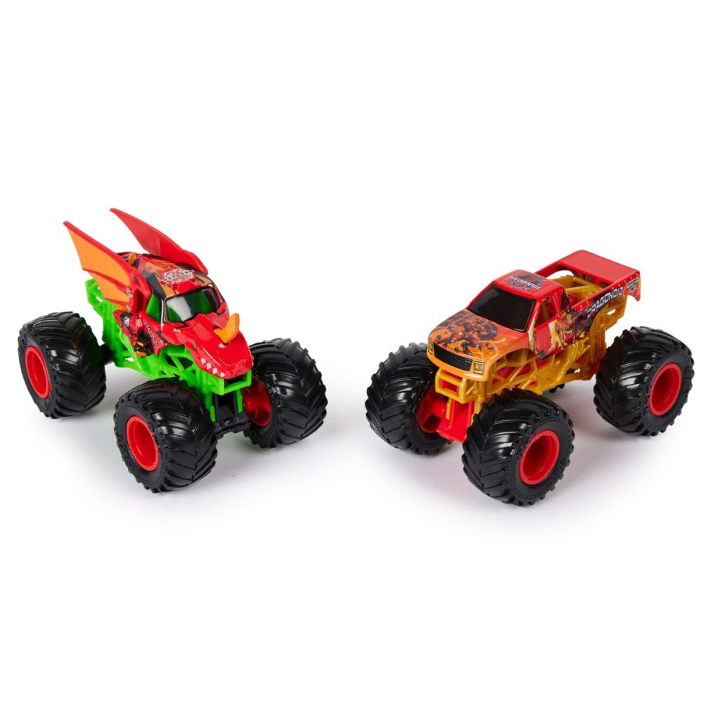Set 2 masini, Monster Jam, Bakugan Dragonoid Vs Dragonoid, 1:64, 20144306