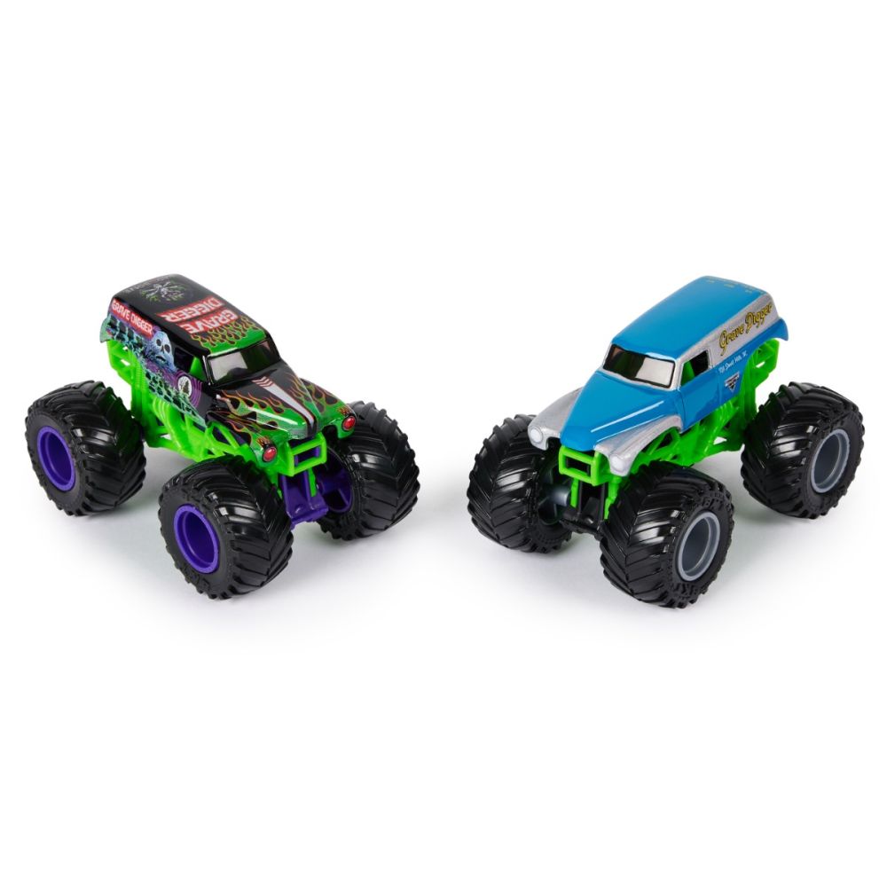 Set 2 masini, Monster Jam, Grave Digger Vs Grave Digger The Legend, 1:64, 20144309
