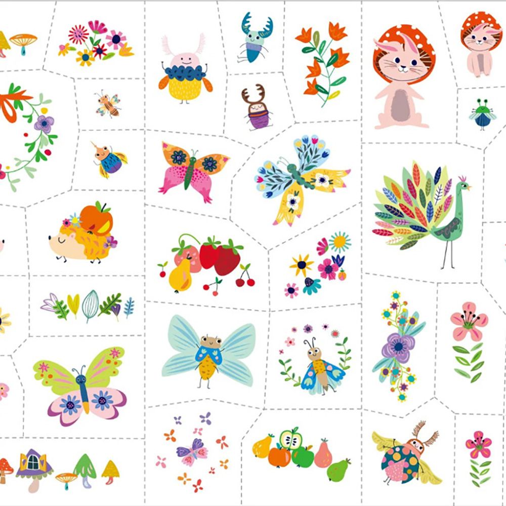 Set stickere si tatuaje pentru fata, Avenir, Gradina Fantastica