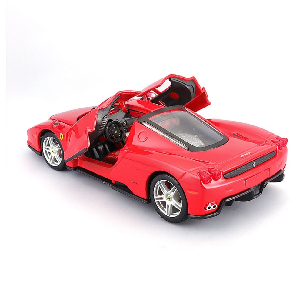 Set constructie masinuta metalica, Maisto, Ferrari Enz, 35 piese, 1:24, Rosu