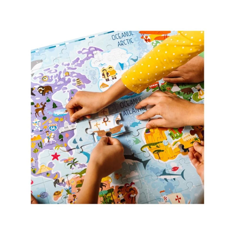 Puzzle Mimorello, Harta Lumii, 168 piese