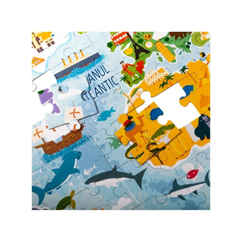 Puzzle Mimorello, Harta Lumii, 168 piese
