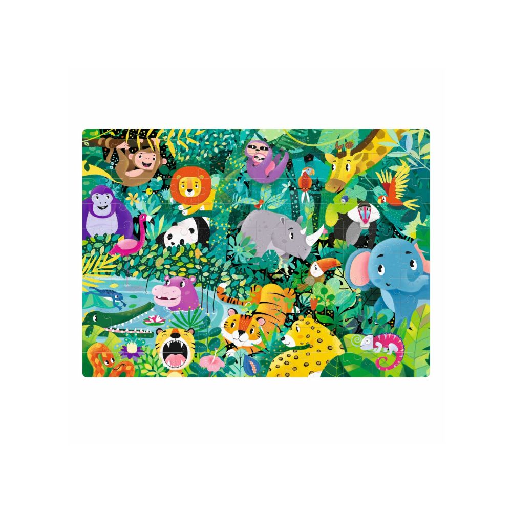 Puzzle fosforescent, Mimorello, Jungla, 120 piese