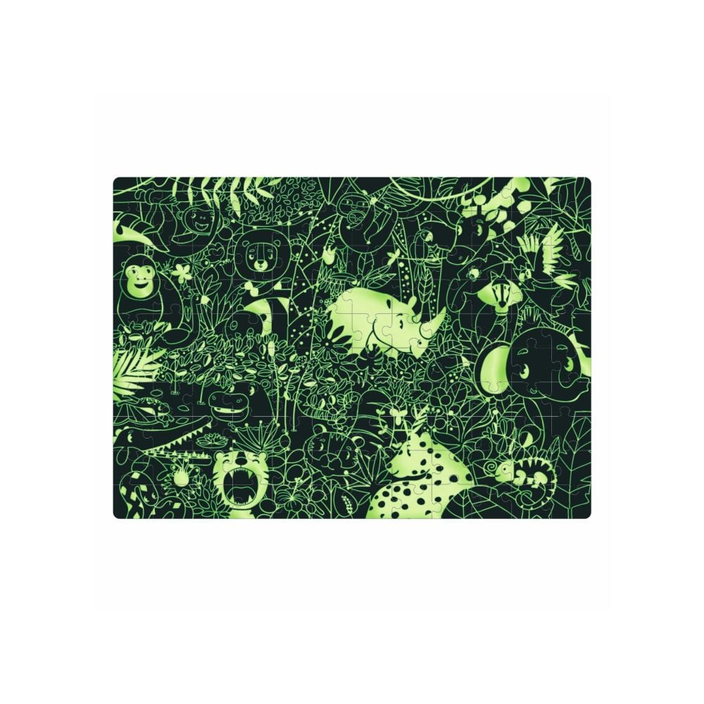 Puzzle fosforescent, Mimorello, Jungla, 120 piese