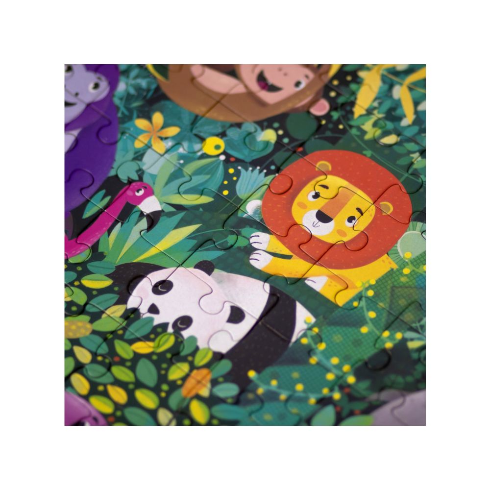 Puzzle fosforescent, Mimorello, Jungla, 120 piese