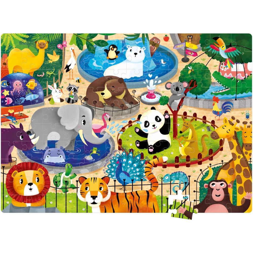 Puzzle fosforescent, Mimorello, Zoo, 120 piese