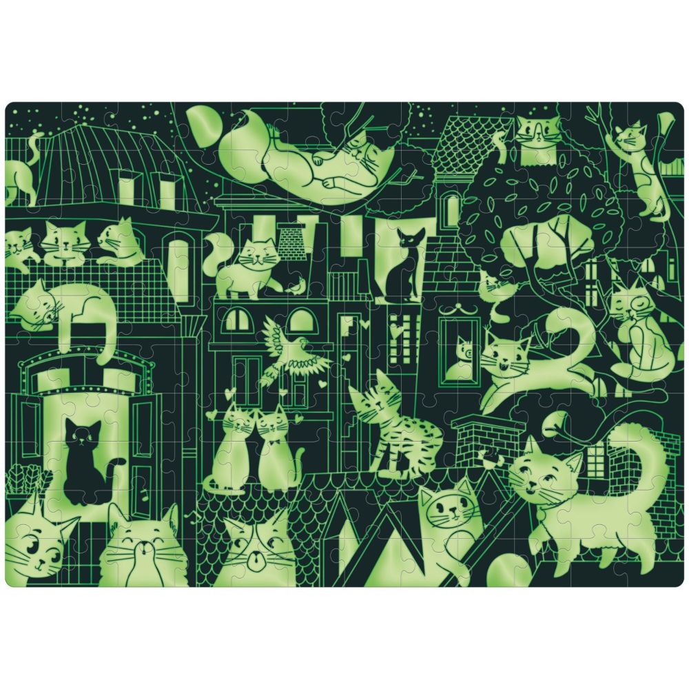 Puzzle fosforescent, Mimorello, Pisici, 120 piese