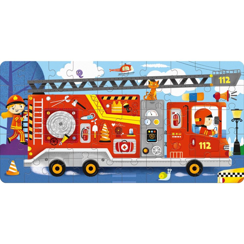 Puzzle educativ, Mimorello, Pompierii, 50 piese