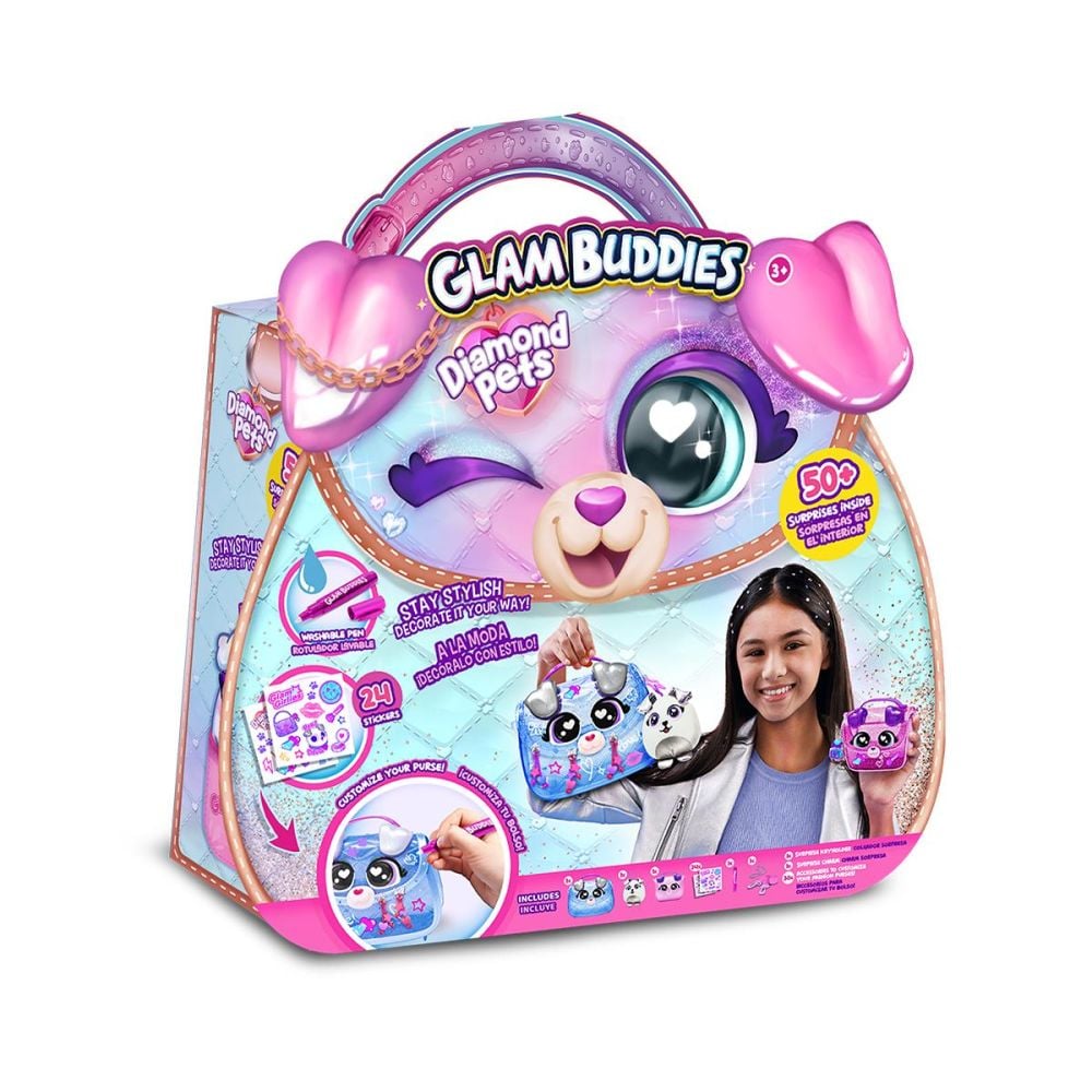 Jucarie de plus surpriza si 2 gentute, Glam Buddies, Diamond Pets