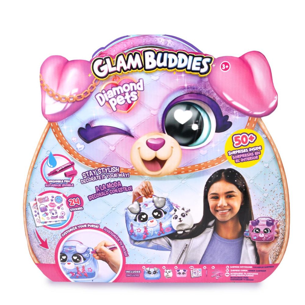 Jucarie de plus surpriza si 2 gentute, Glam Buddies, Diamond Pets