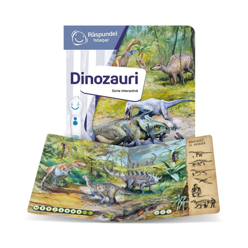 Carte interactiva, Raspundel Istetel, Dinozauri