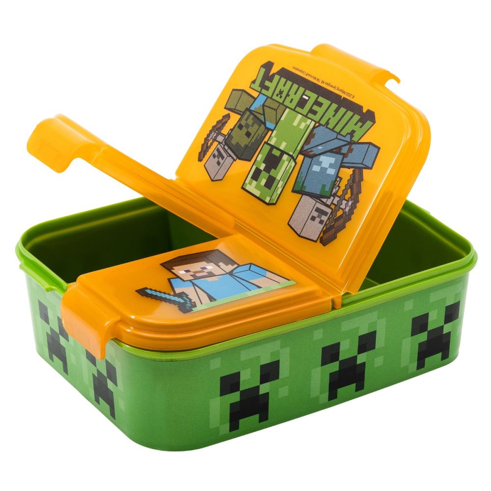 Caserola pentru pranz cu 3 compartimente, Minecraft | Noriel
